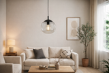 VIBE Graphite Glass Scandinavian Pendant Light
