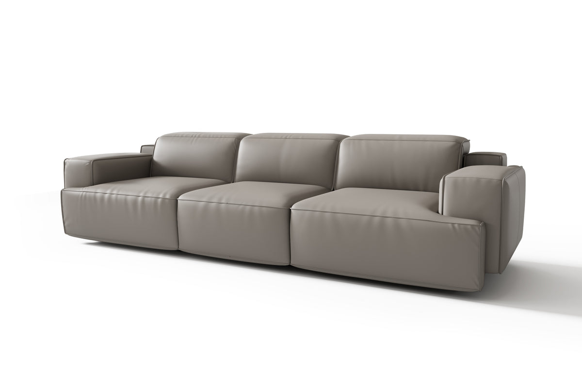 Valencia Isola Cloud Top Grain Leather Theater Lounge Modular Sofa Thr