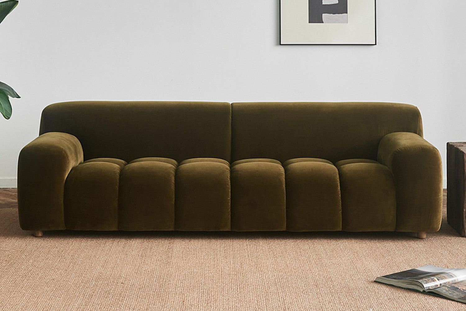 Brielle Velvet Fabric Sofa