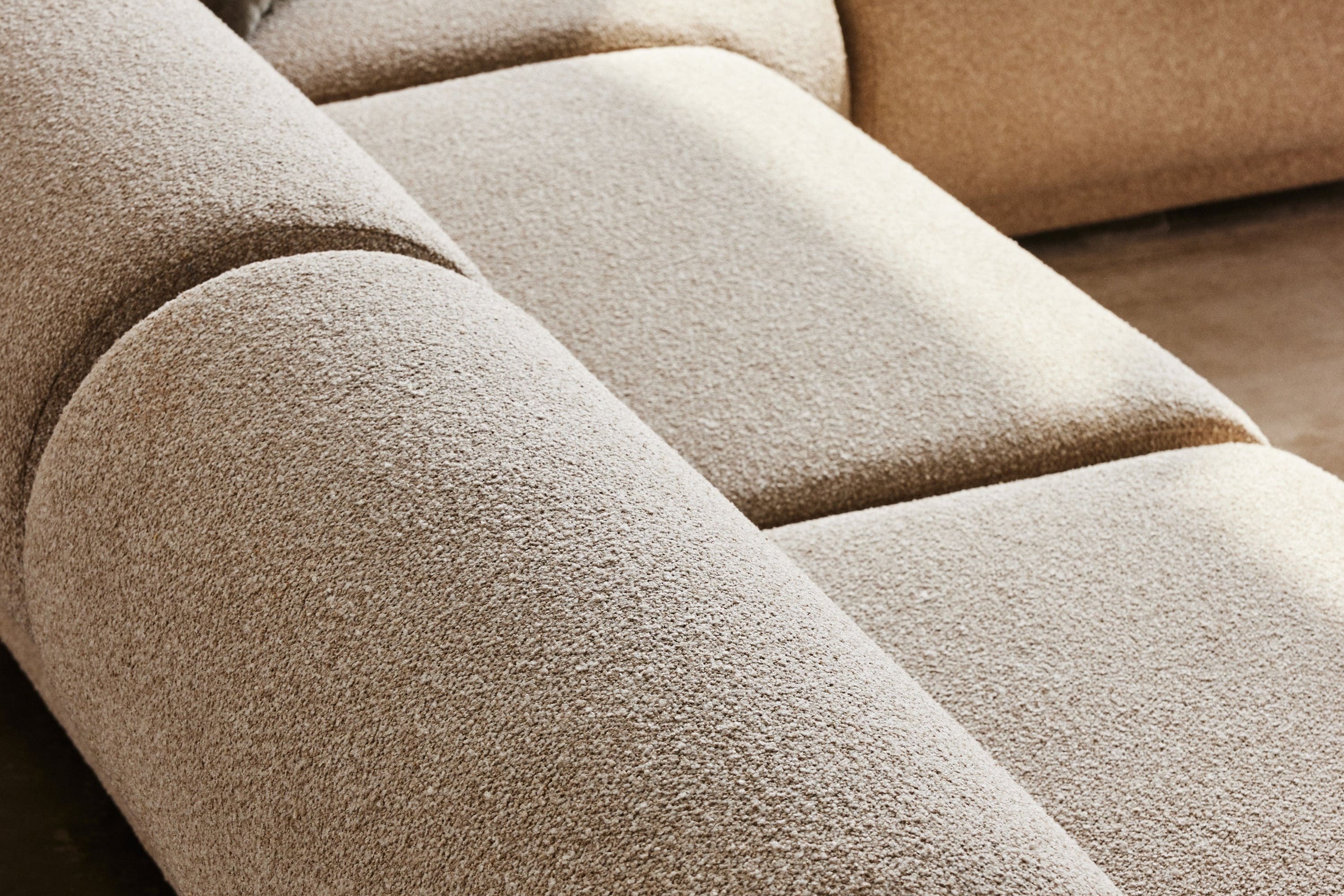 Christina Boucle Fabric Left Arm Sofa Module