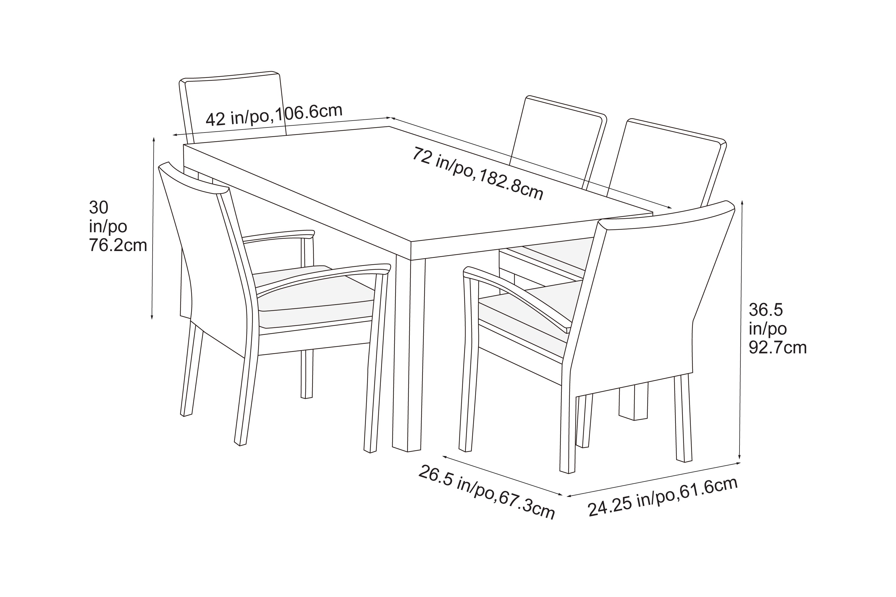 Delia 7-Piece Outdoor Dining Set