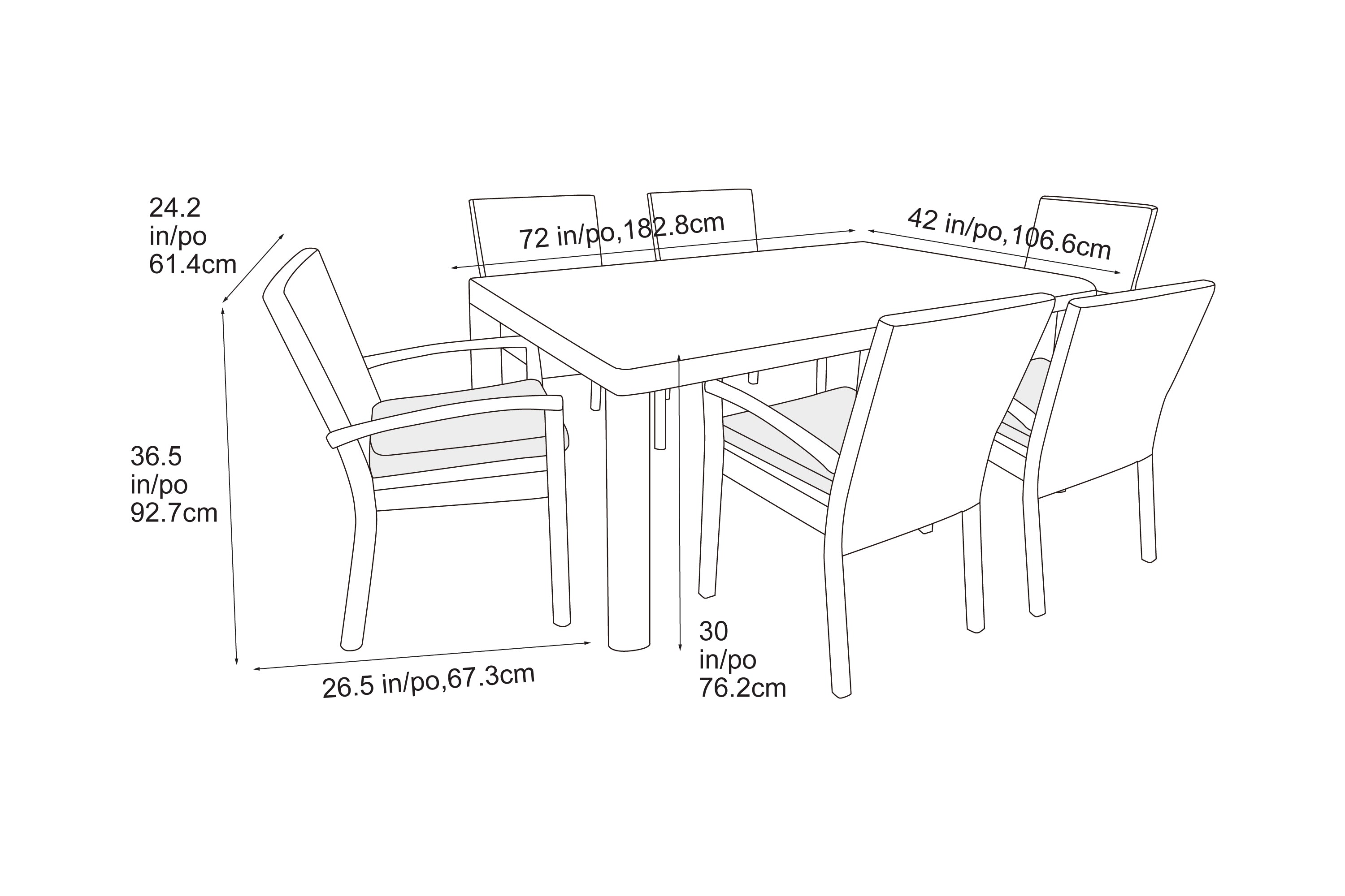 Delia 7-Piece Outdoor Dining Set