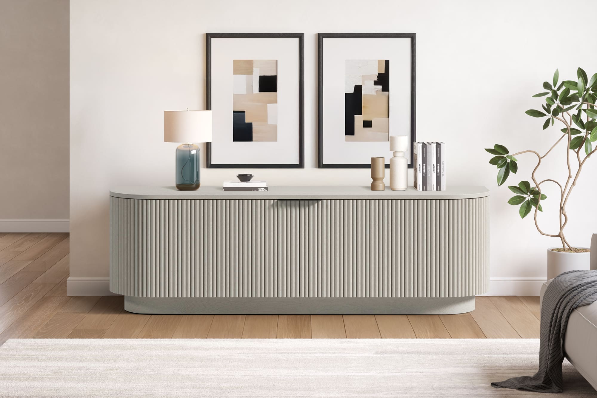 Flutra Wood Media Console