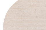 Leopold Teak & Stone Oval Outdoor Coffee Table