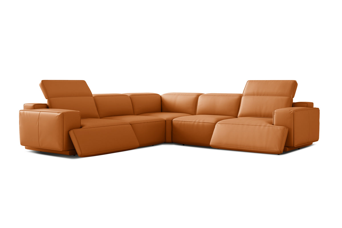 Valentina Leather Corner Recliner Sectional