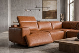Valencia Valentina Distressed Leather Corner Recliner Sectional Sofa