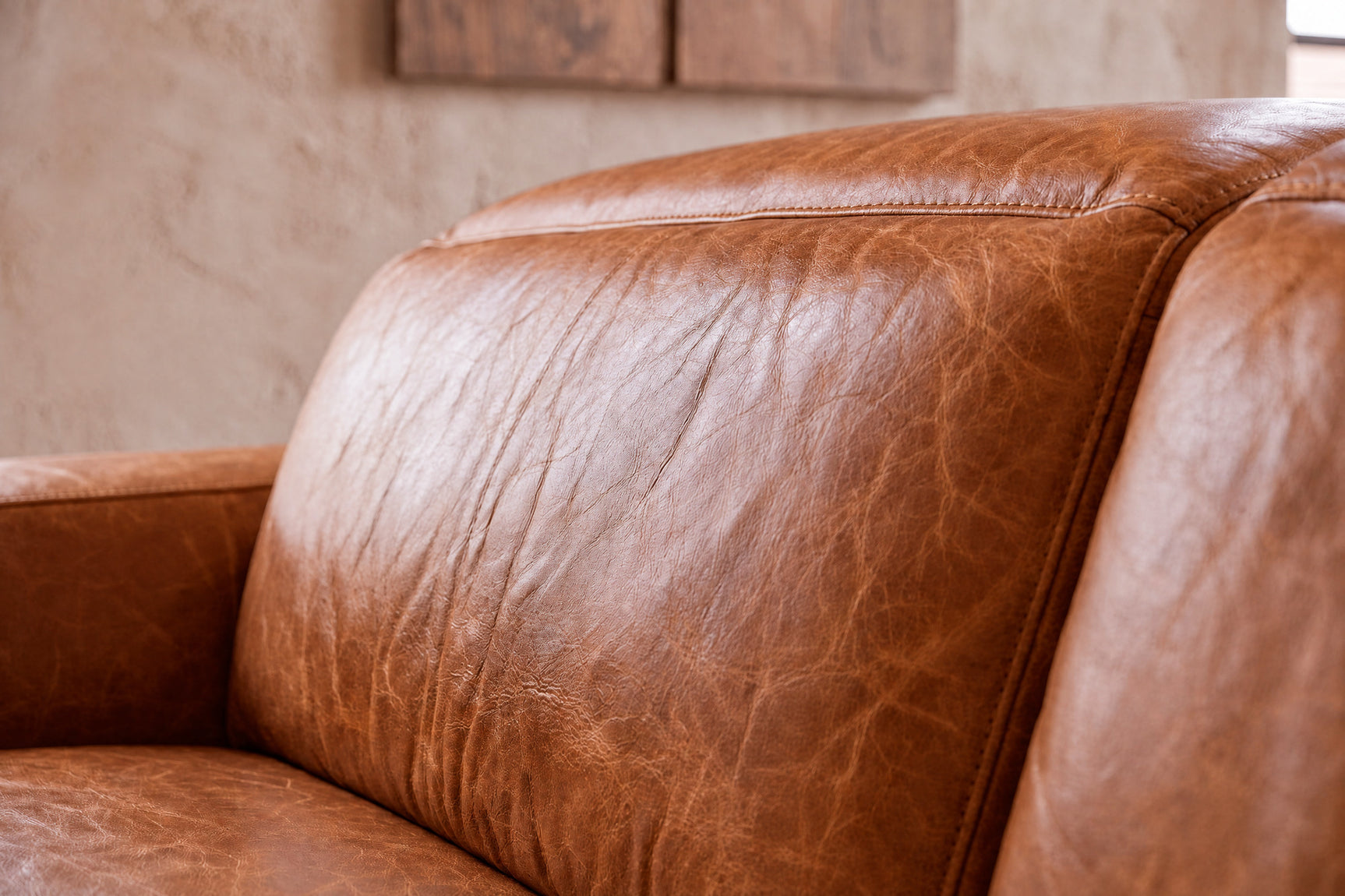 Valencia Valentina Distressed Leather Corner Recliner Sectional Sofa