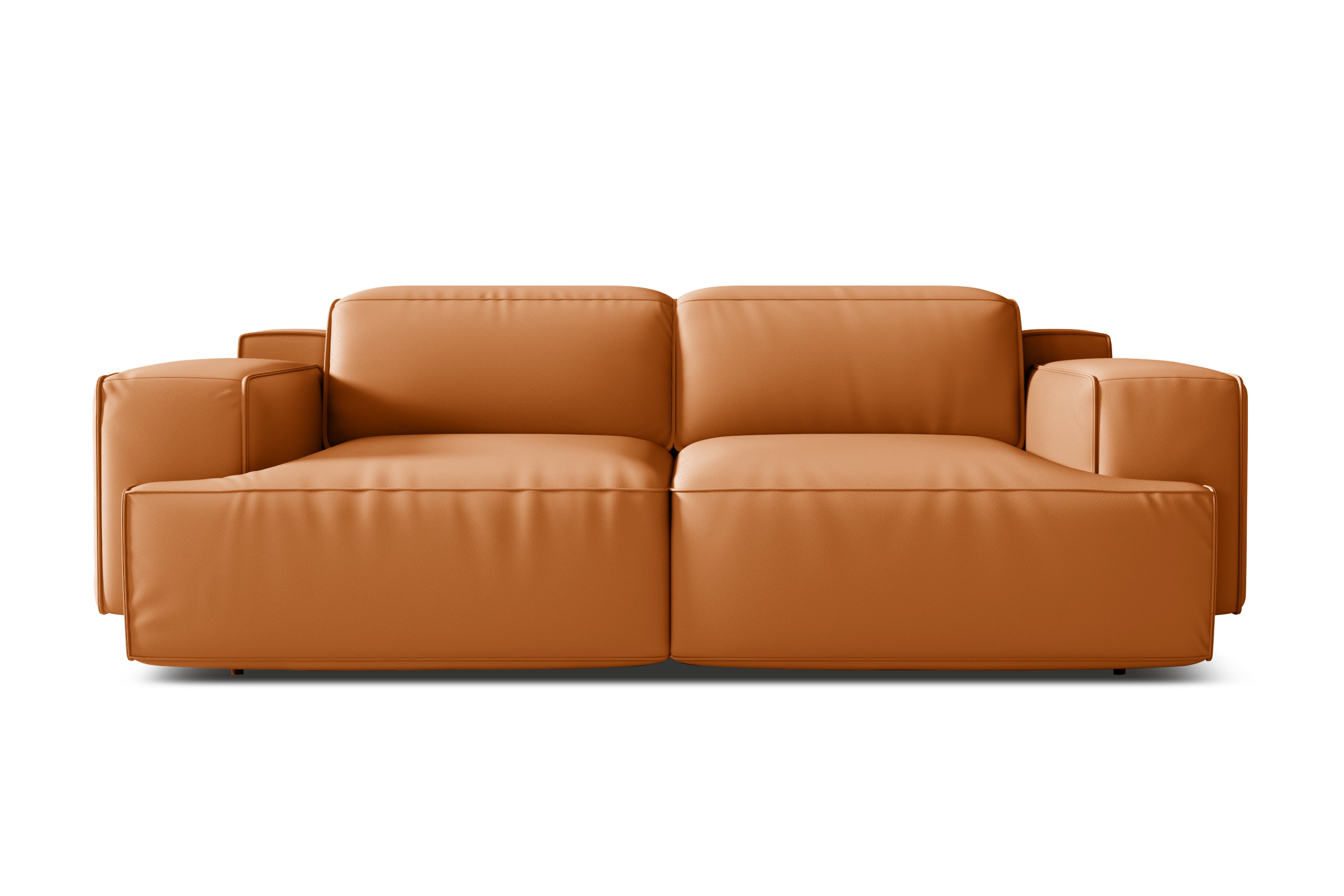 Valencia Valentina Leather Loveseat Recliner Sofa, Cognac