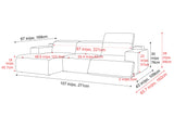 Valentina Leather Recliner Sectional Sofa