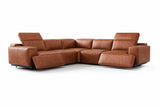 Valencia Valentina Distressed Leather Corner Recliner Sectional Sofa
