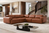 Valencia Valentina Distressed Leather Corner Recliner Sectional Sofa