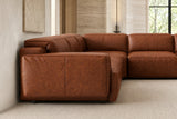 Valencia Valentina Distressed Leather Corner Recliner Sectional Sofa