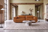 Valentina recliner Sofa in distressed Italian aniline leather