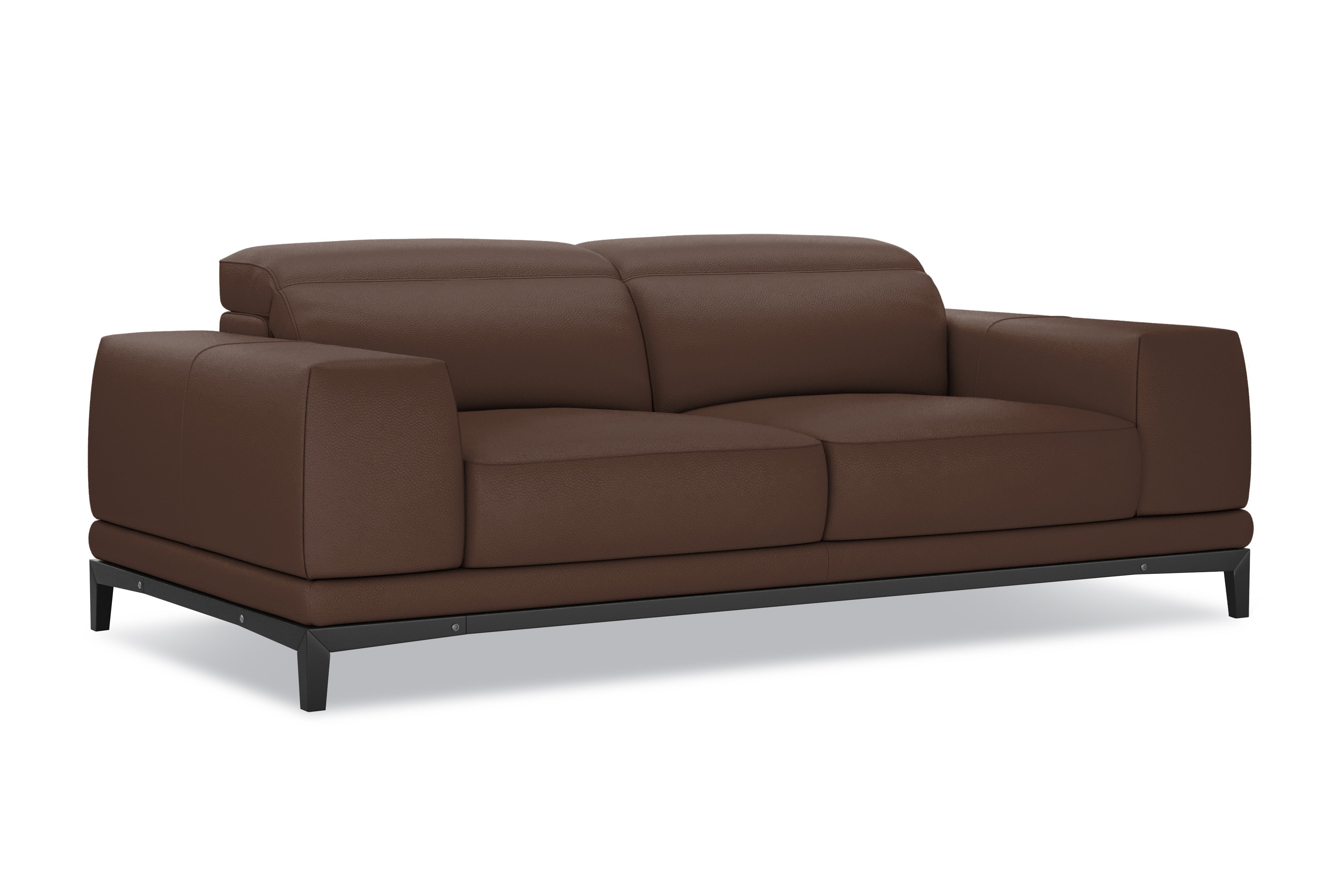 Valencia Valletta Top Grain Leather Wide Seats, Dark Brown