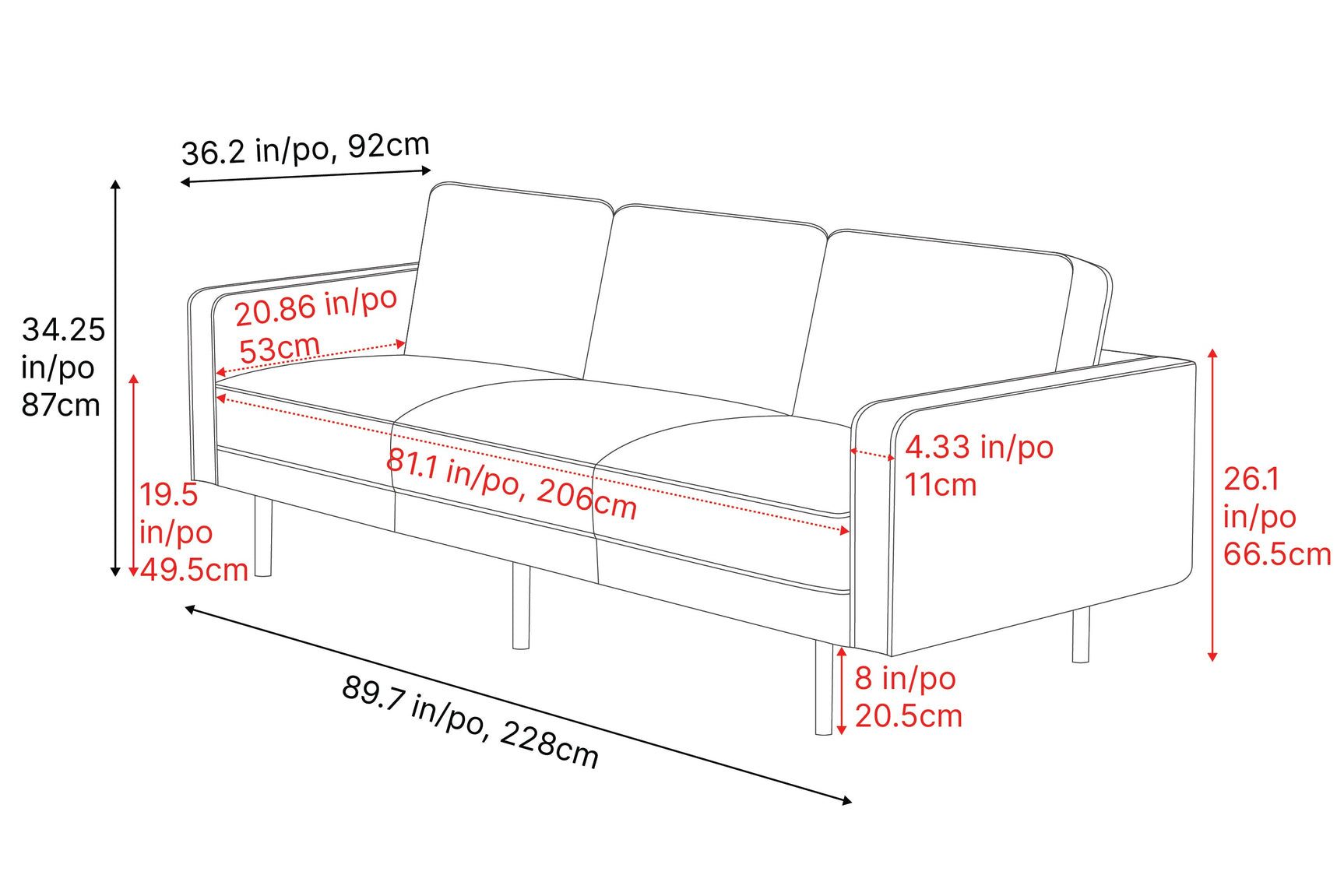 Varese Leather Sofa