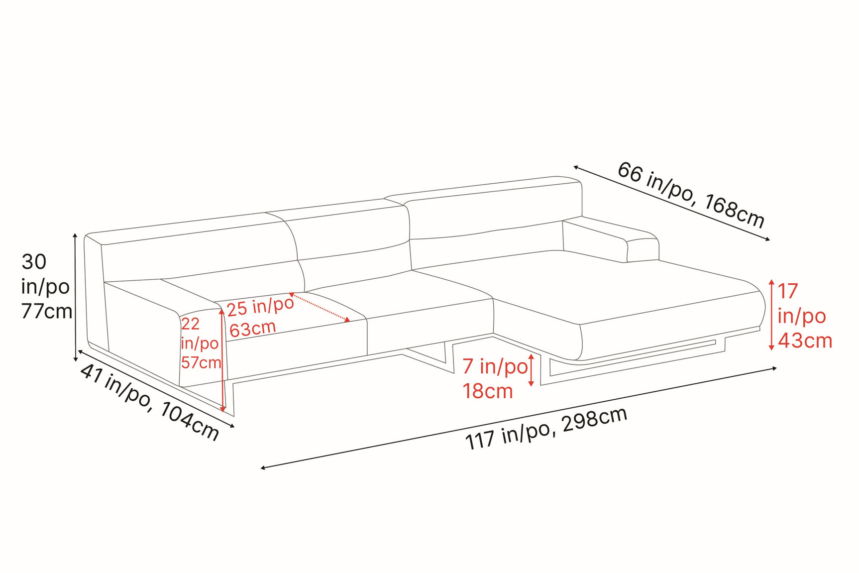 Varna Leather Sectional Sofa