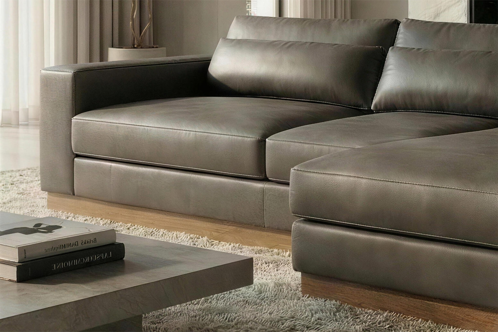 Vela Leather Sectional Sofa