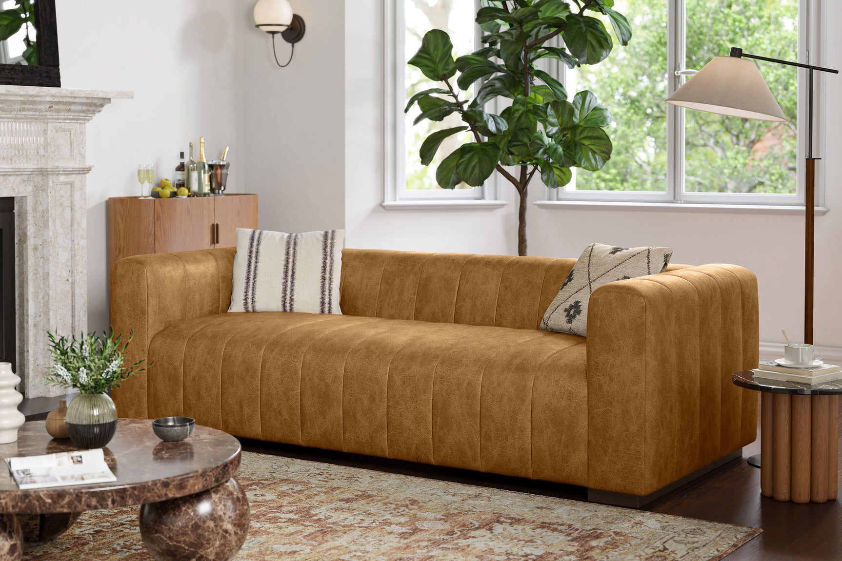 Victoria Leather Sofa