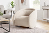 Violet Fabric Swivel Chair