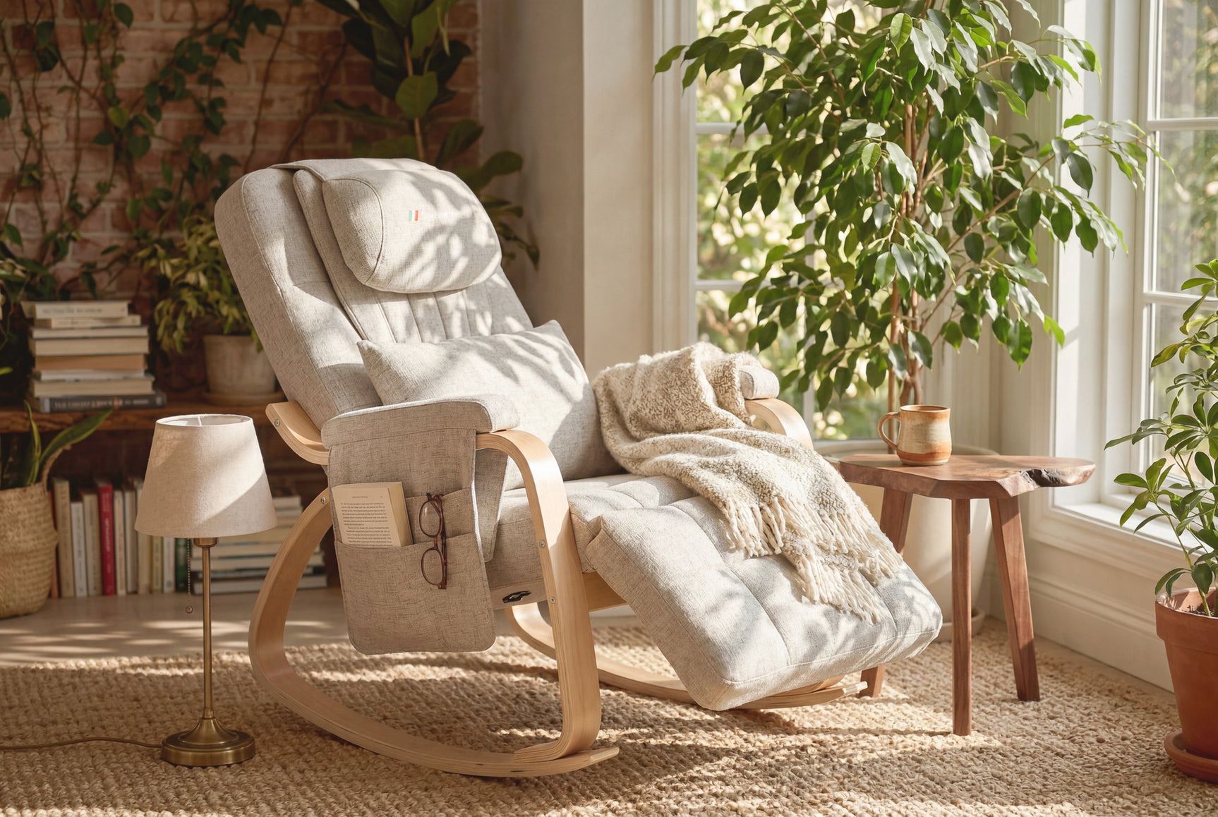 Valencia Virelia Wooden Reclining Rocking Massage Chair