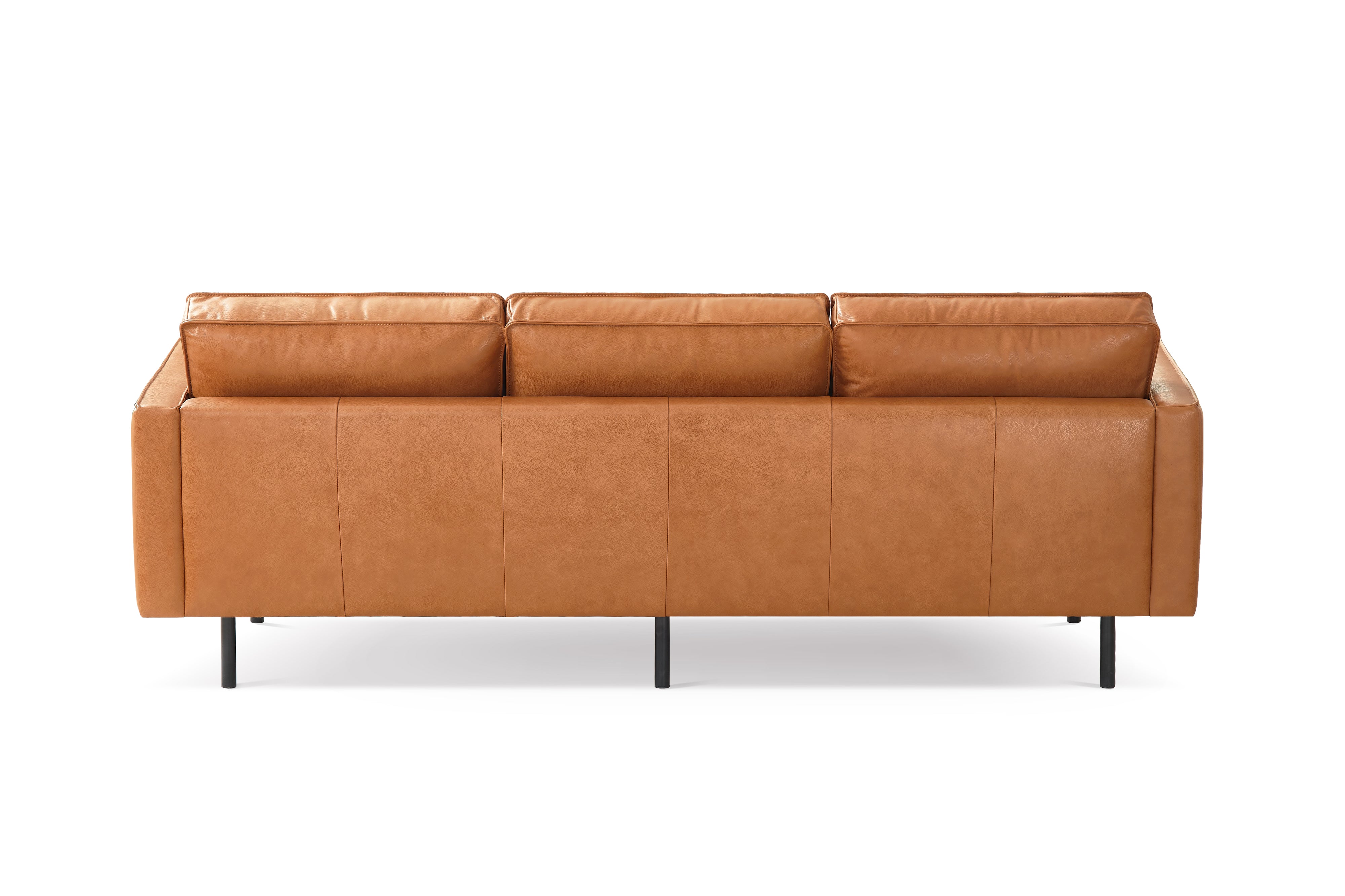 Valencia Varese Top Grain Leather Three Seats Sofa, Cognac