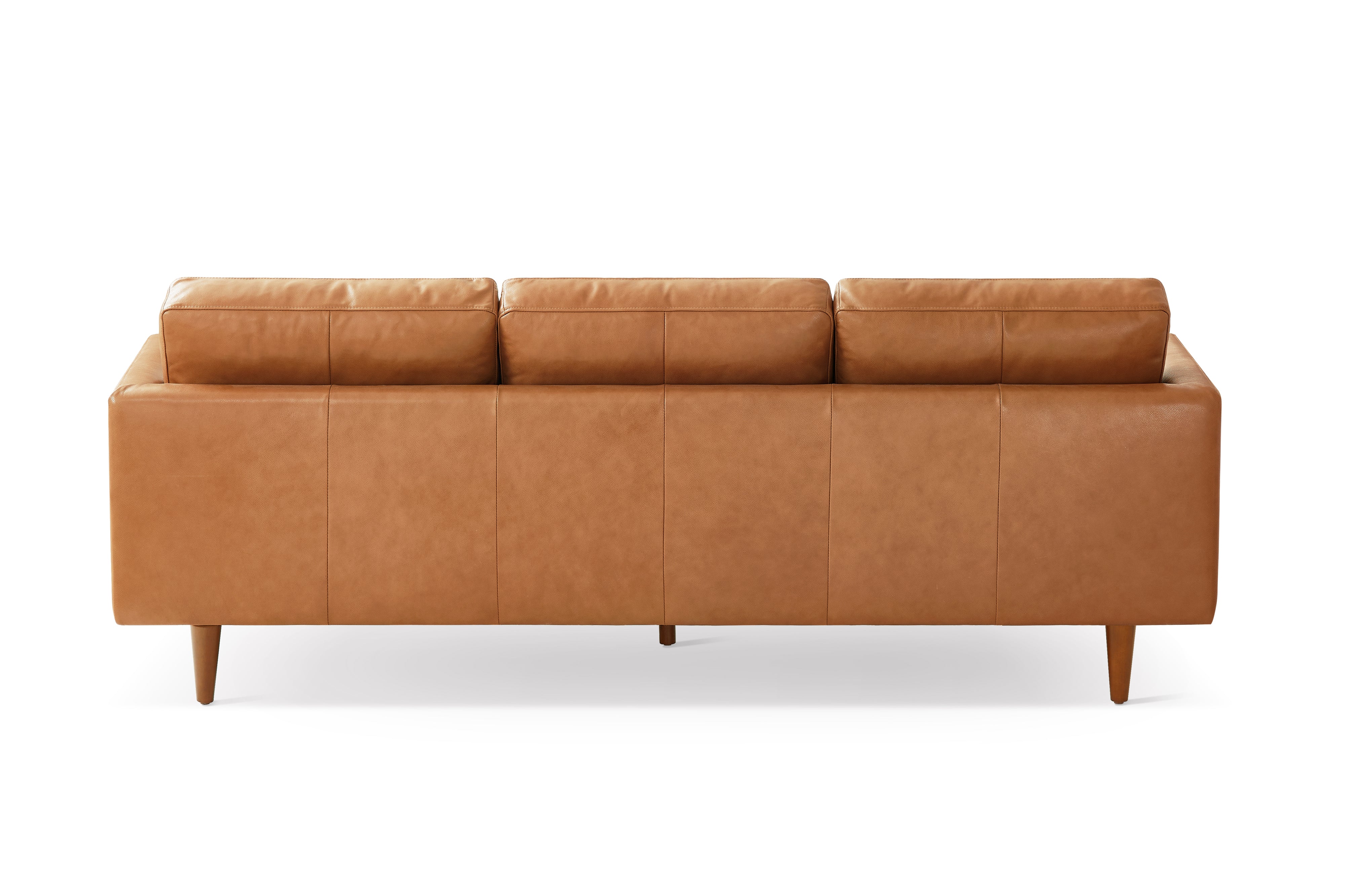 Valencia Grosseto Top Grain Leather Three Seats Sofa, Cognac