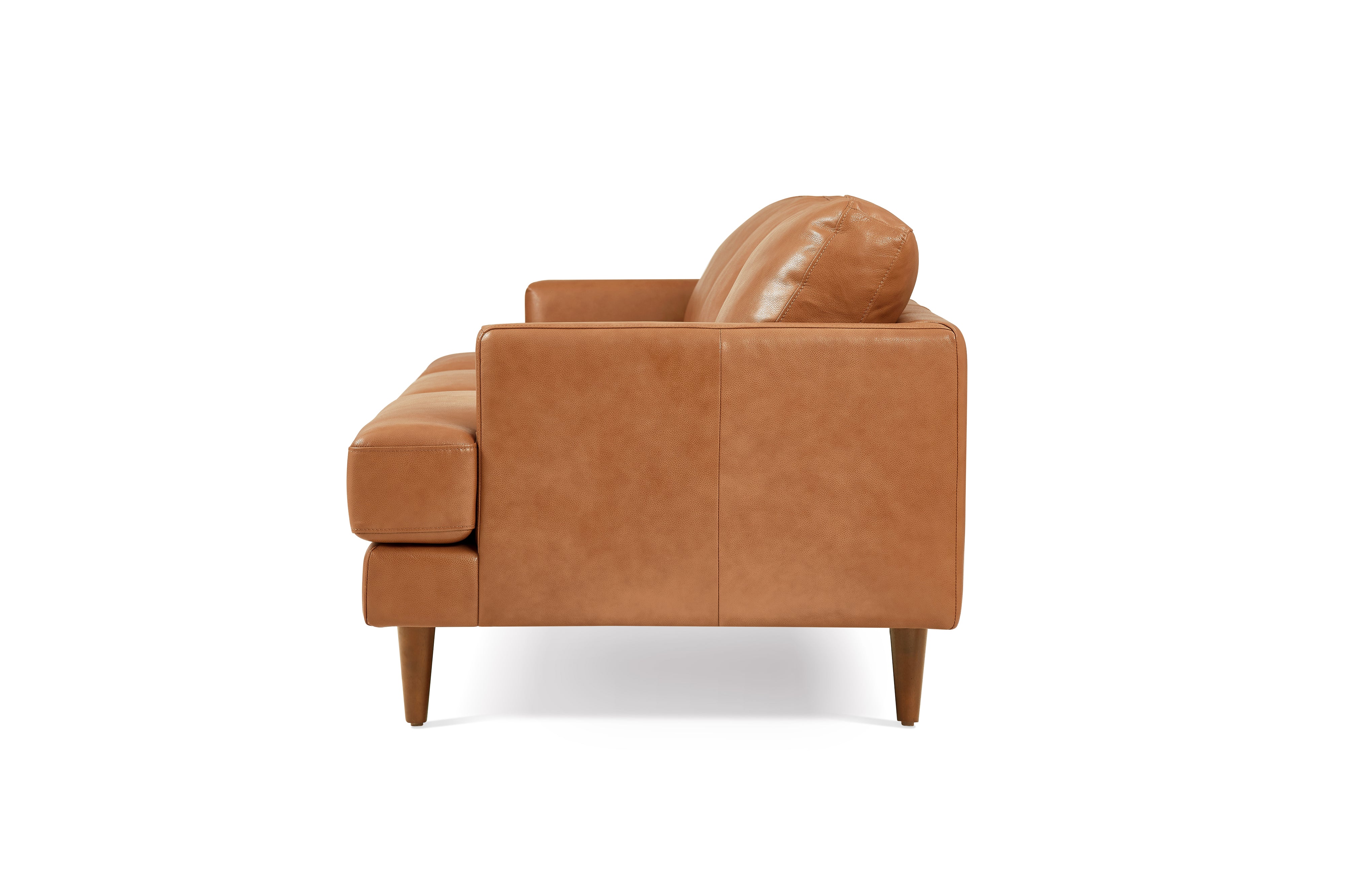 Valencia Grosseto Top Grain Leather Three Seats Sofa, Cognac