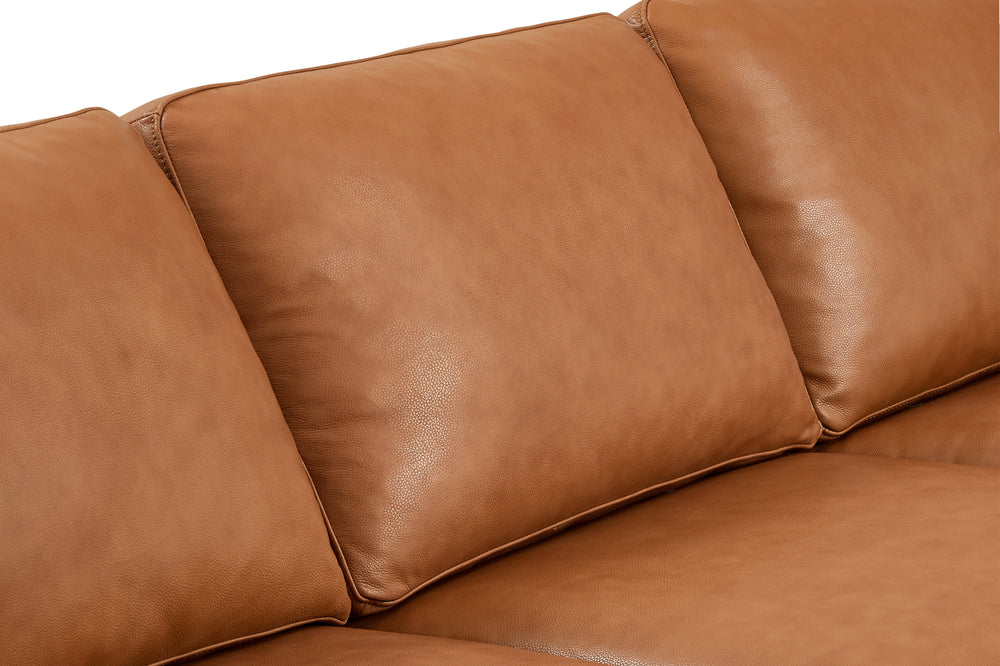 Valencia Grosseto Top Grain Leather Sofa, Three Seats, Cognac Color