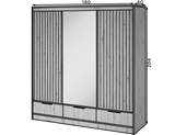 Voodi III Oak Wood Paneled Free Standing Wardrobe - Light Artisan Oak
