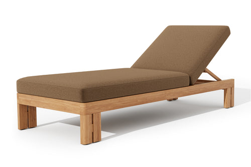 Valencia Roberto Natural Teak Outdoor Chaise, Brown