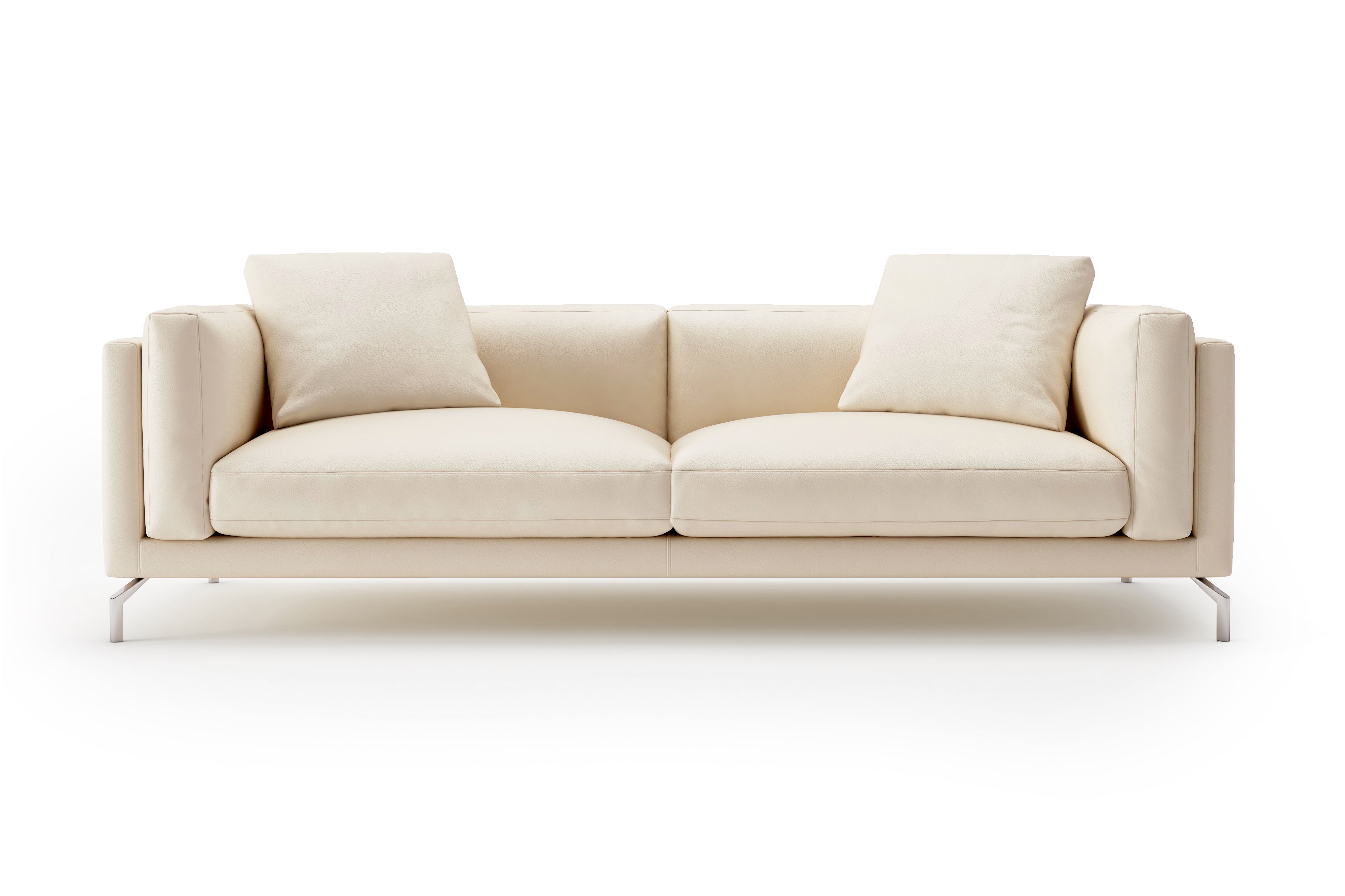 Valencia Zadar Leather Wide Seats Sofa, Beige