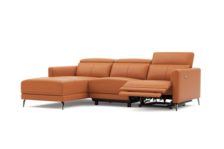 Andria Leather Reclining Sectional Sofa