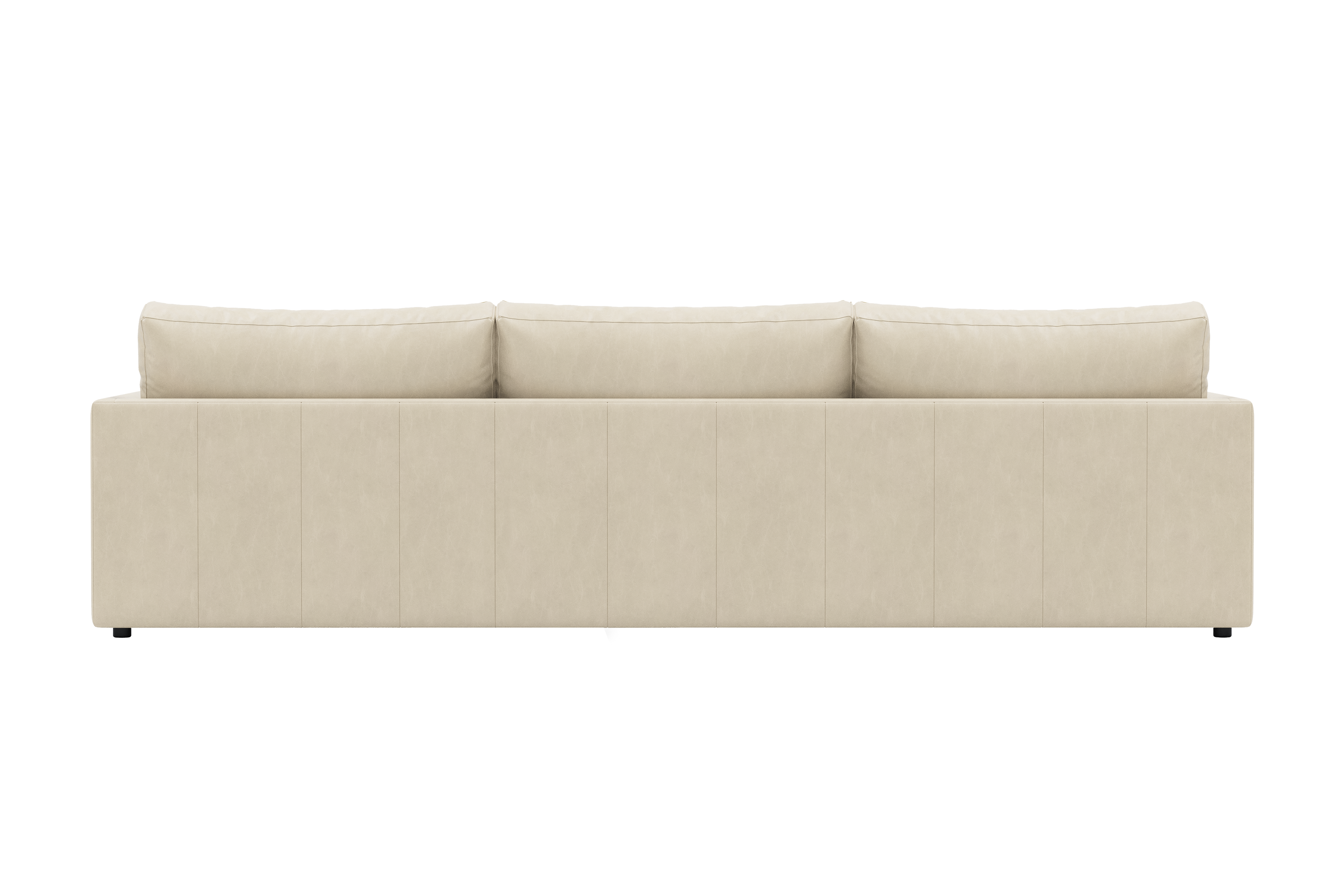 Valencia Serena Leather Three Seats Sectional Sofa, Beige