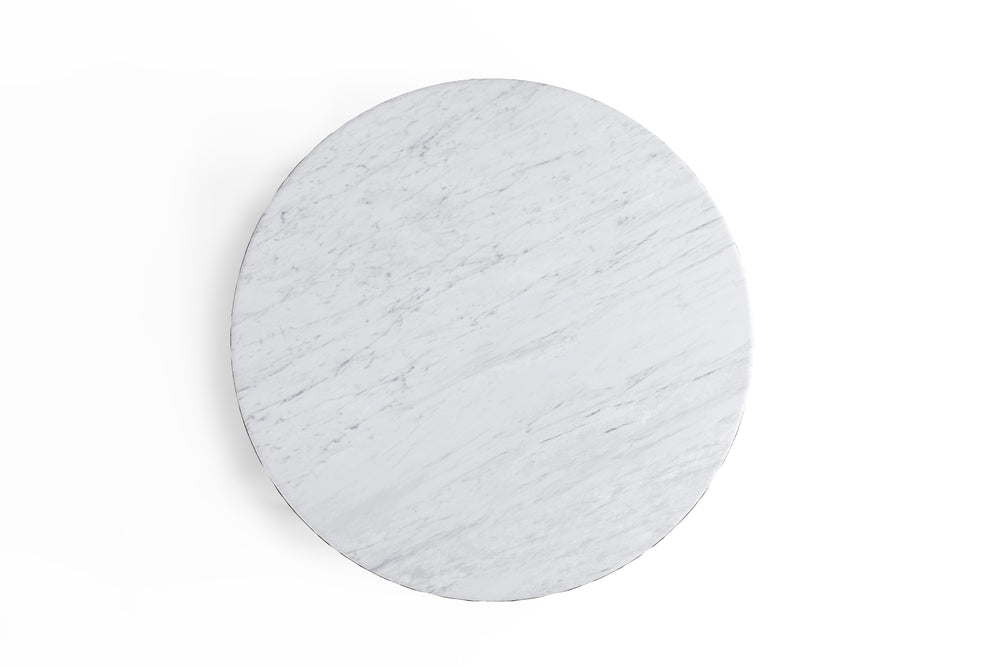 Valencia Lorenzo Marble 55'' Round Coffee Table, White Marble