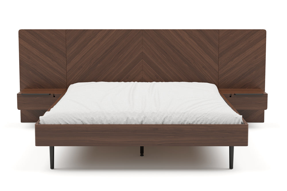 Valencia Ava Wood Queen Bed, Walnut Stain