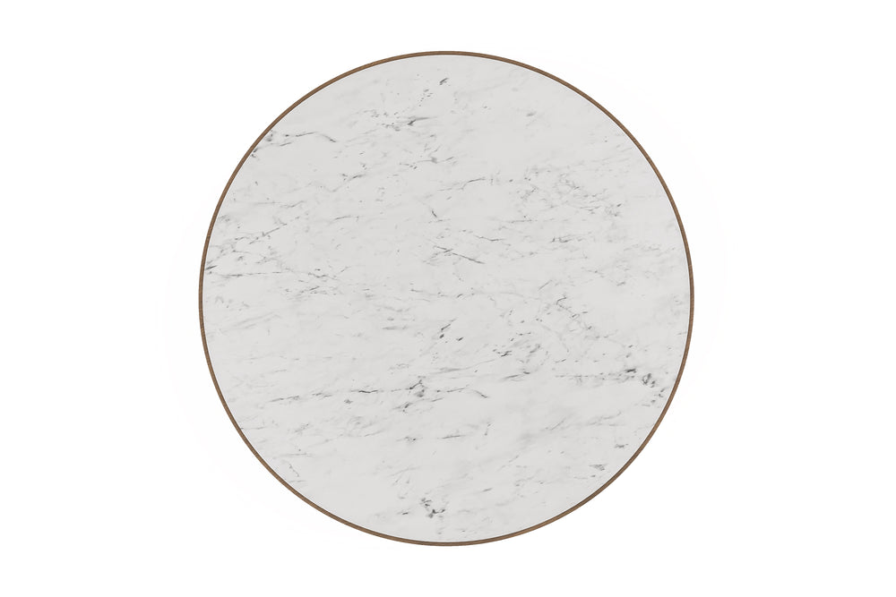 Valencia Peyton Marble and Wood 55'' Round Coffee Table