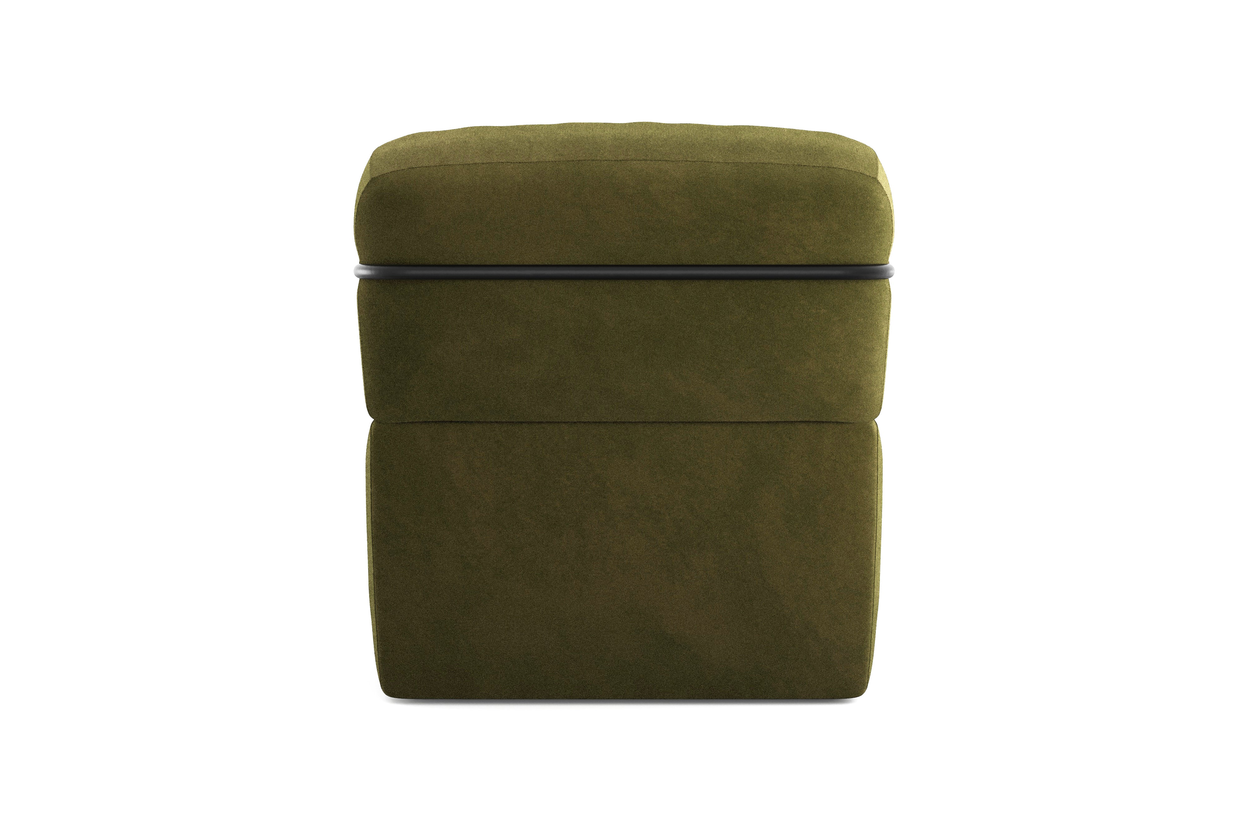 Valencia Arianna Parisian Velour Fabric Accent Chair, Dark Green