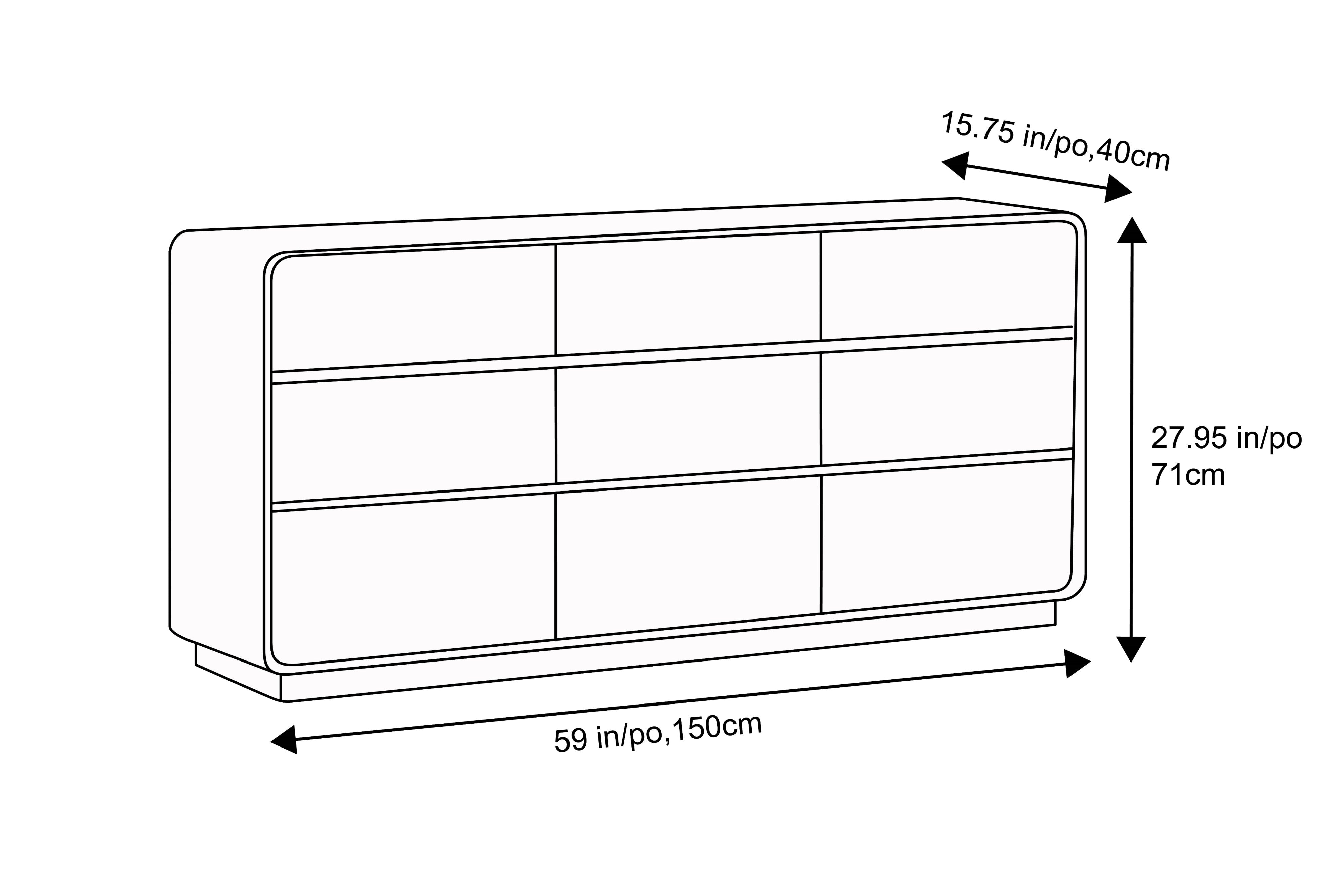 Valencia Weston Solid Walnut Veneers Dresser, Walnut