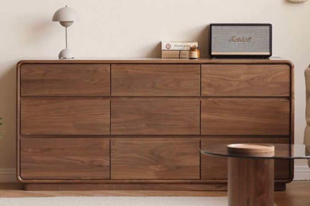 Valencia Weston Solid Walnut Veneers Dresser, Walnut