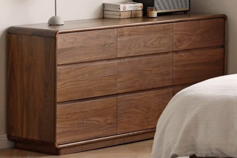 Valencia Weston Solid Walnut Veneers Dresser, Walnut