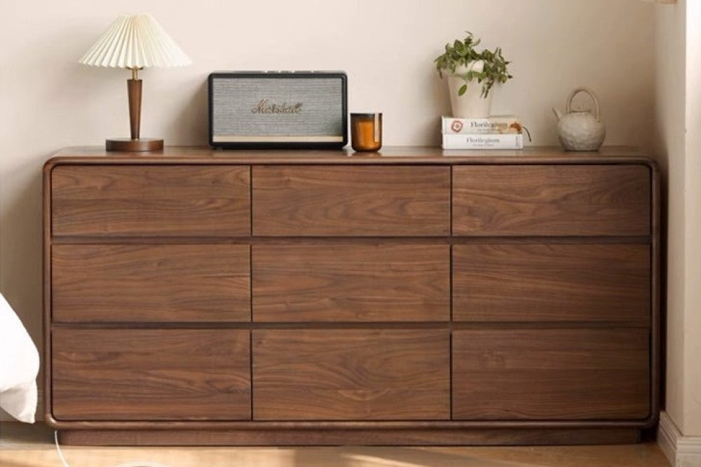 Valencia Weston Solid Walnut Veneers Dresser, Walnut