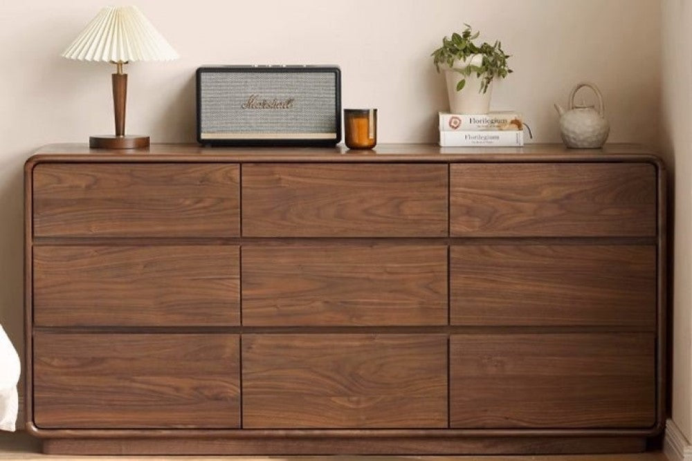 Valencia Weston Solid Walnut Veneers Dresser, Walnut