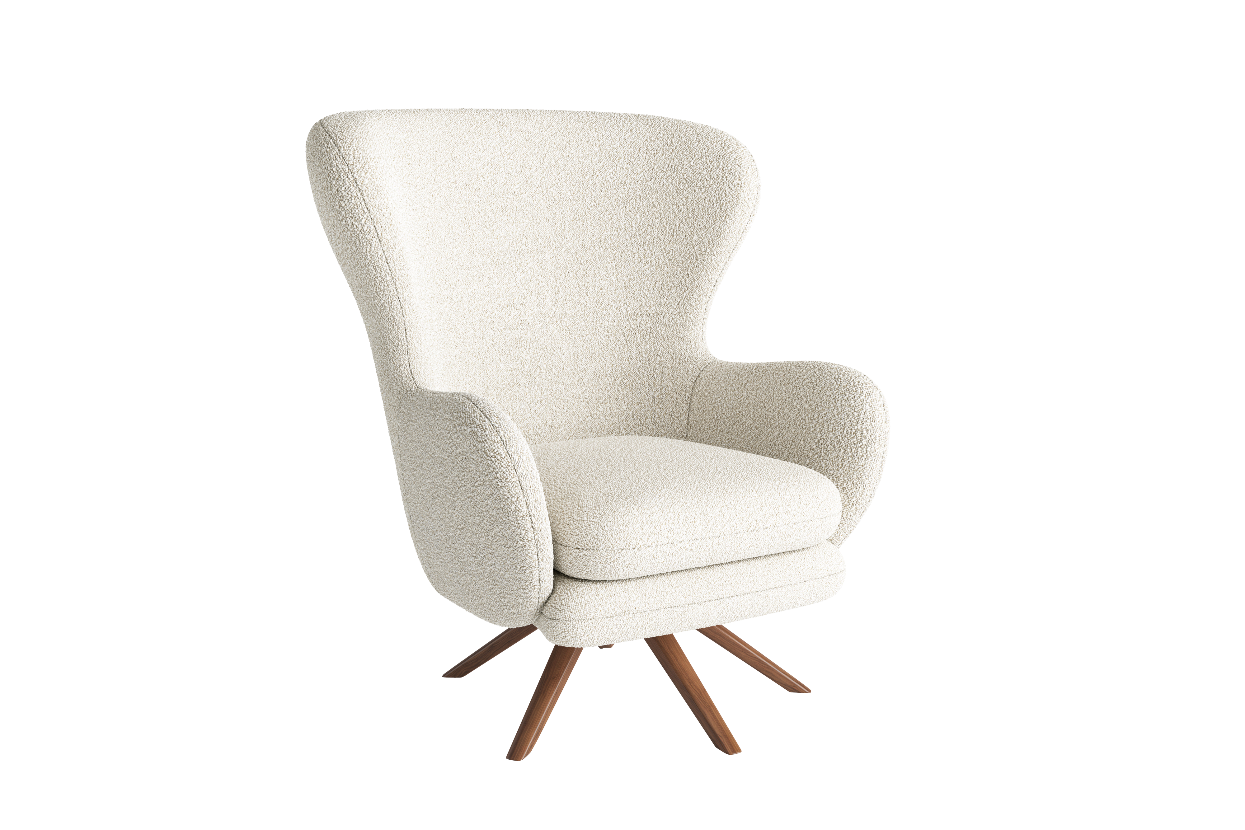 Valencia Winston Fabric Swivel Accent Chair, Beige