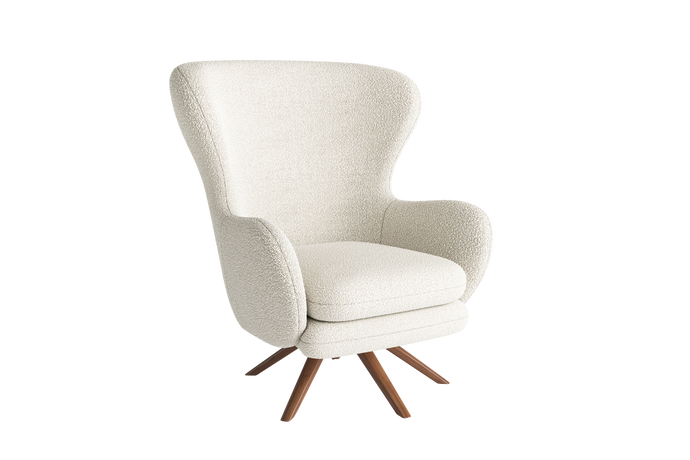 Valencia Winston Fabric Swivel Accent Chair, Beige