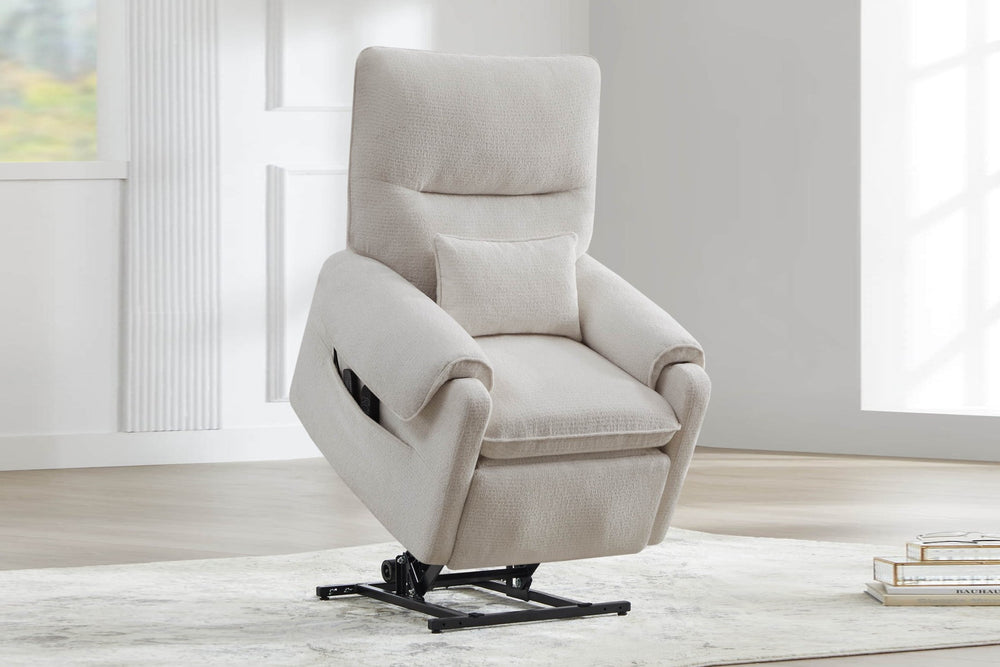 Valencia Xander Performance Fabric Power Lift Recliner Chair, Beige