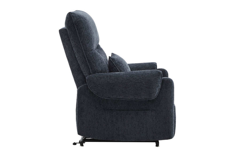 Valencia Xander Performance Fabric Power Lift Recliner Chair, Navy Blue