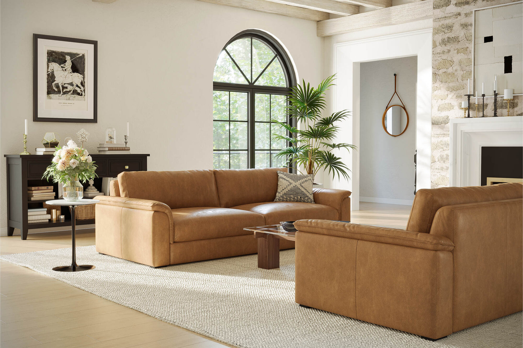 Zaira Leather Sofa