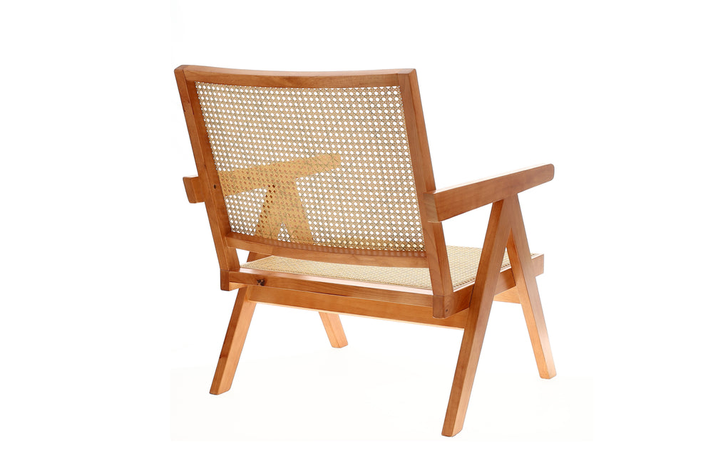 Valencia Zinnia Rattan Accent Chair, Light Walnut