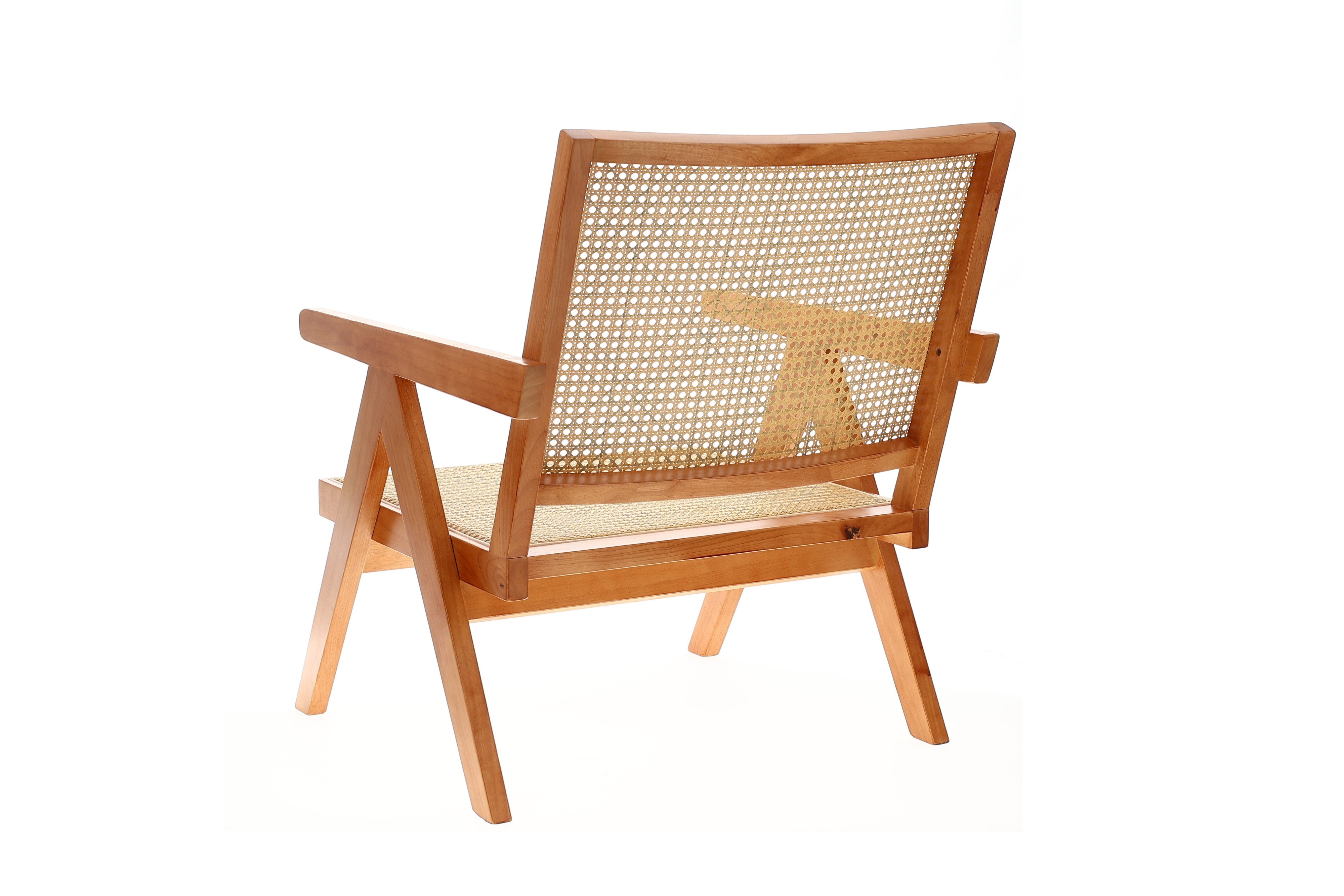 Valencia Zinnia Rattan Accent Chair, Light Walnut