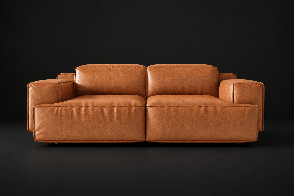 Valentina Distressed Leather Recliner Sofa